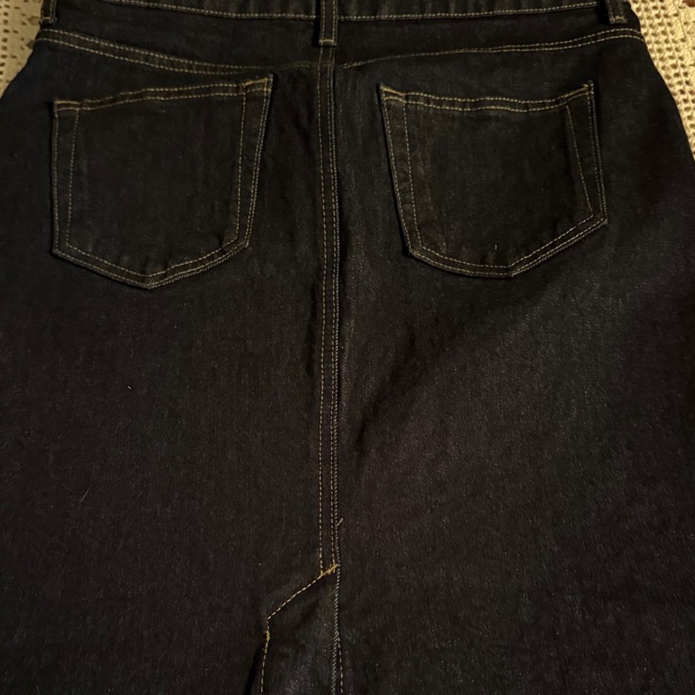 Zara Indigo Denim Skirt pencil size medium, New With Tags - Picture 4 of 4
